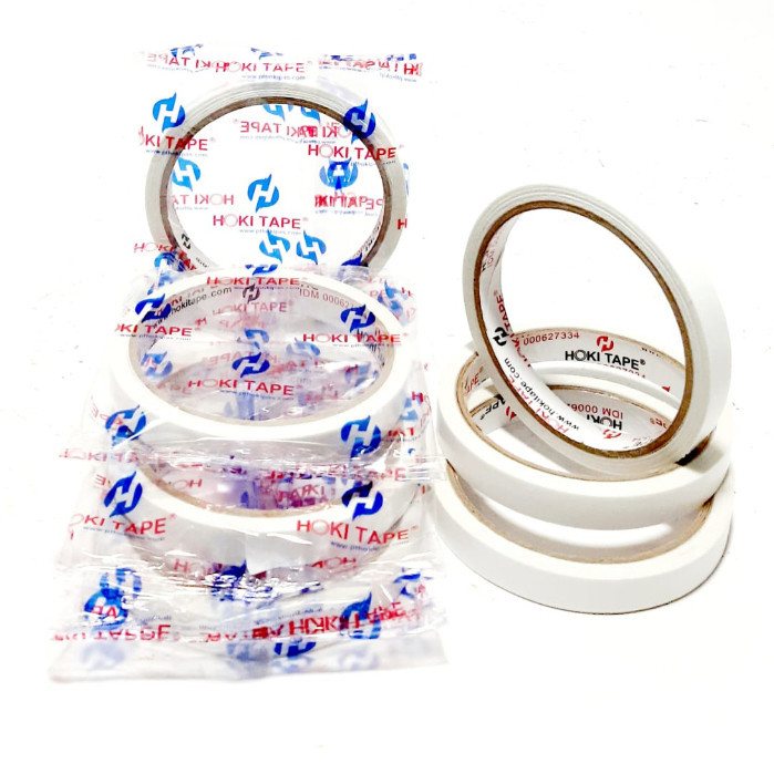 

Harga Per (1pcs) Double Tape Kertas Putih 1/2inchX12mmX10yard