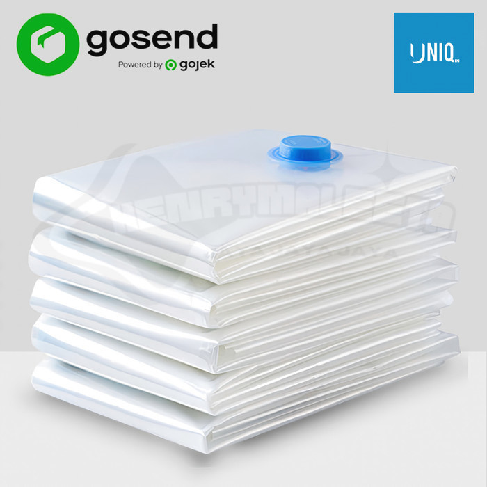 5 PCS Plastik Vacum Packing Baju Travel Vaccum Bag Vakum Press Pakaian - 30x40cm
