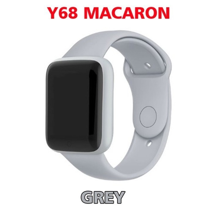 Smartwacth Y68S Macaron Smart Watch Y68 Macaron Jam Tangan Pintar - Sky blue