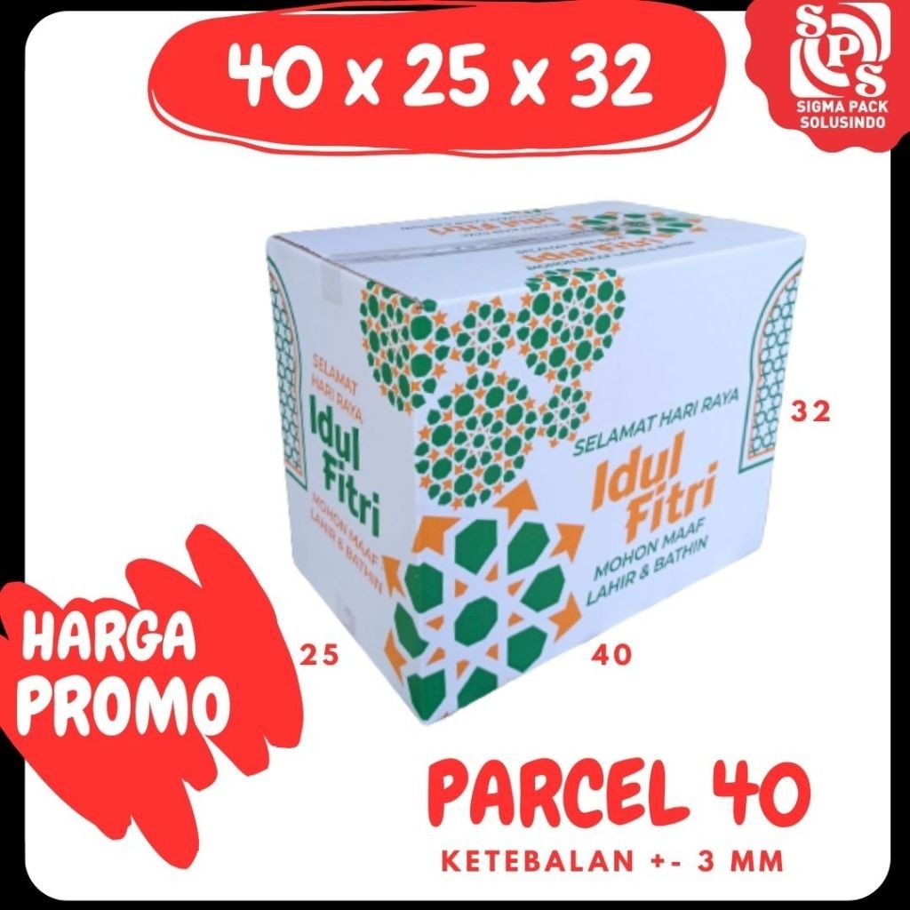

Box Parcel 40x25x32 (Besar) Kardus Packing/Parcel/Lebaran/idul Fitri/Paket/sembako/hampers/eid mubarak