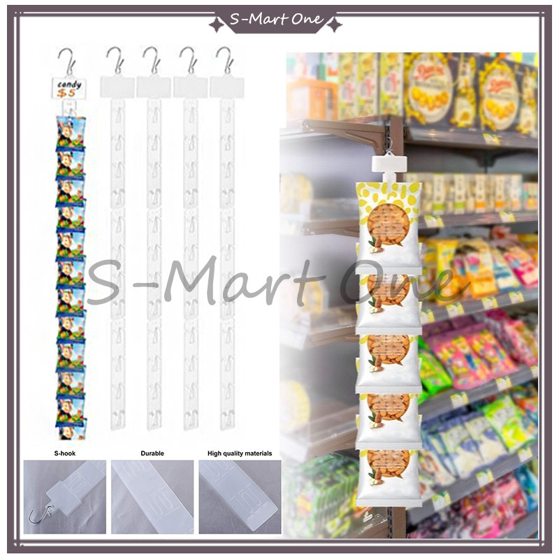 10Pcs Clip Strip Display Makanan /Supermarket Snack Plastic Clip Strip/Hanger Strip Hook Strip Gantu