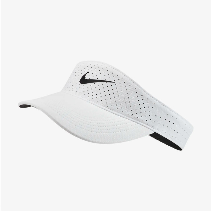 Nike AeroBill Adjustable Training Visor AV6960 Topi Original 100% - Putih