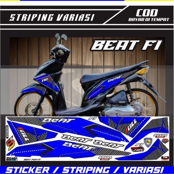 COD/ VARIASI STIKER STRIPING VARIASI MOTOR HONDA BEAT FI MODIFIKASI SIMPLE 01