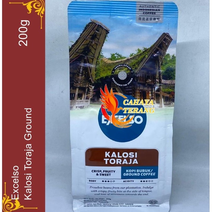 

[Best Seller Coffee] Excelso Kopi Kalosi Toraja Bubuk 200G Excelso Ground Coffee Kopi Bubuk