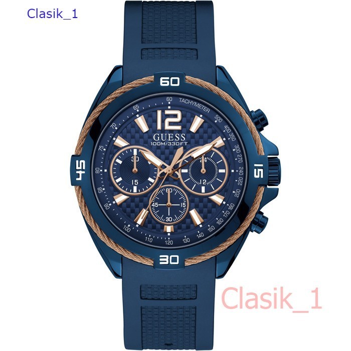 Original 100% GUESS W1168G4 - Jam Tangan Pria - Biru