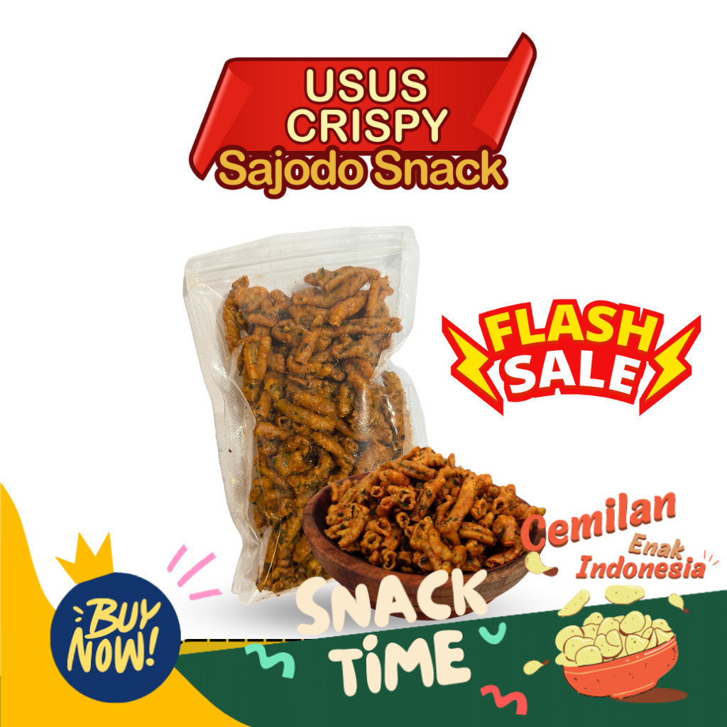 

PROMO SPESIAL Sajodo Snack - Usus Ayam Crispy Daun Jeruk 500 gram