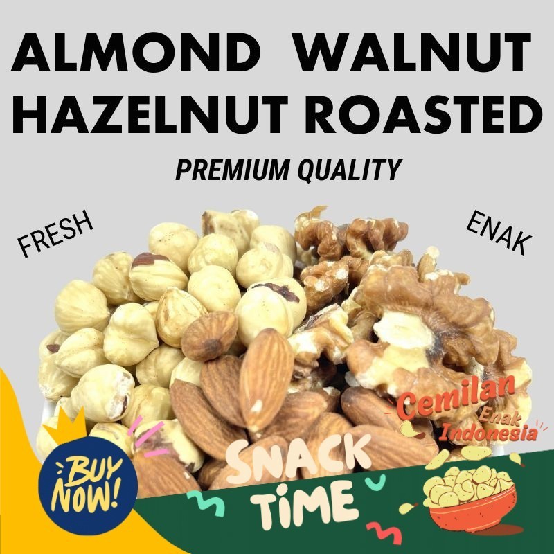 

Special Diskon TRAIL MIX 3 KACANG 200GR KACANG ALMOND HAZELNUT WALNUT (PREMIUM QUALITY CEMILAN DIET)