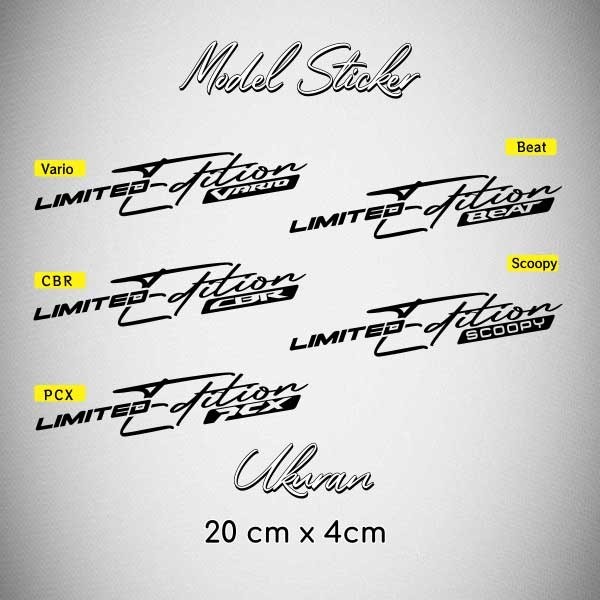 Custom Nama cutting Stiker Hologram Signature Vario CBR Beat PCX Scoopy  Vario Limited Edition New s