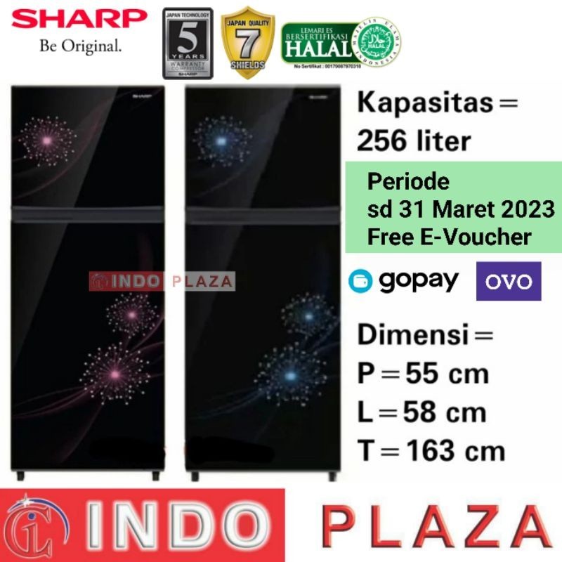 PROMO CUCI GUDANG KULKAS 2 PINTU JUMBO NO FROST SHARP SJ-317MG