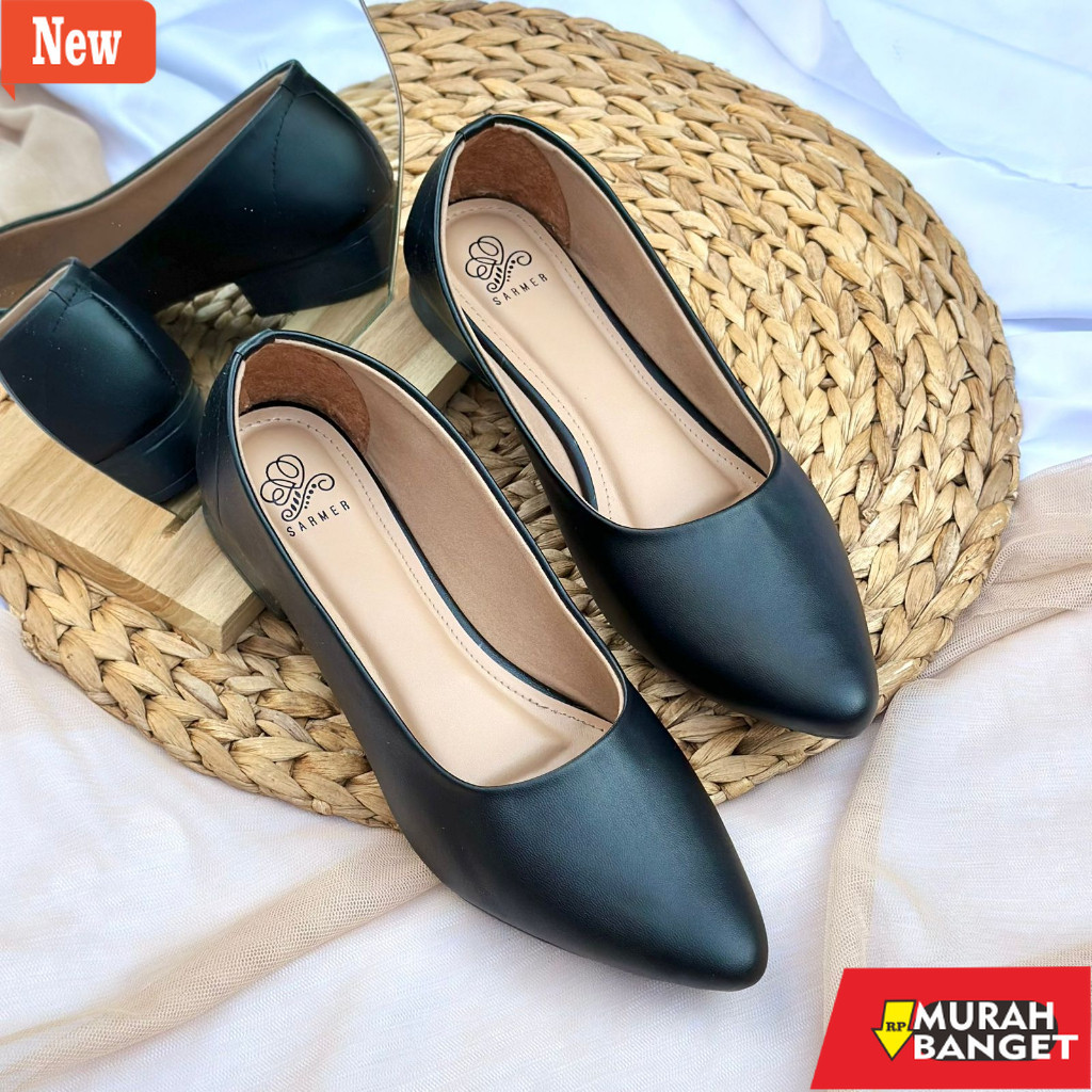 Sepatu buat lebaran- SARMER - LOUREN MULES BLACK