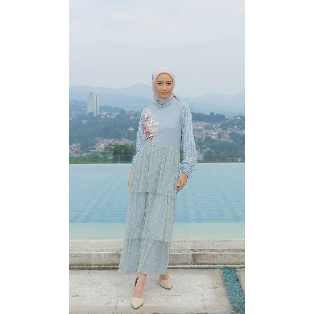 Dya_id - Mecca Raya Dress Wanita Celeste Series