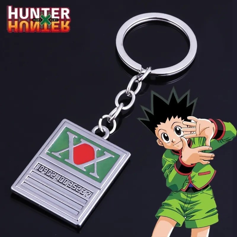 Anime Hunter x Hunter Keychain GON FREECSS License Metal Card Tag Keyring Choker Chaveiro For Cartoo