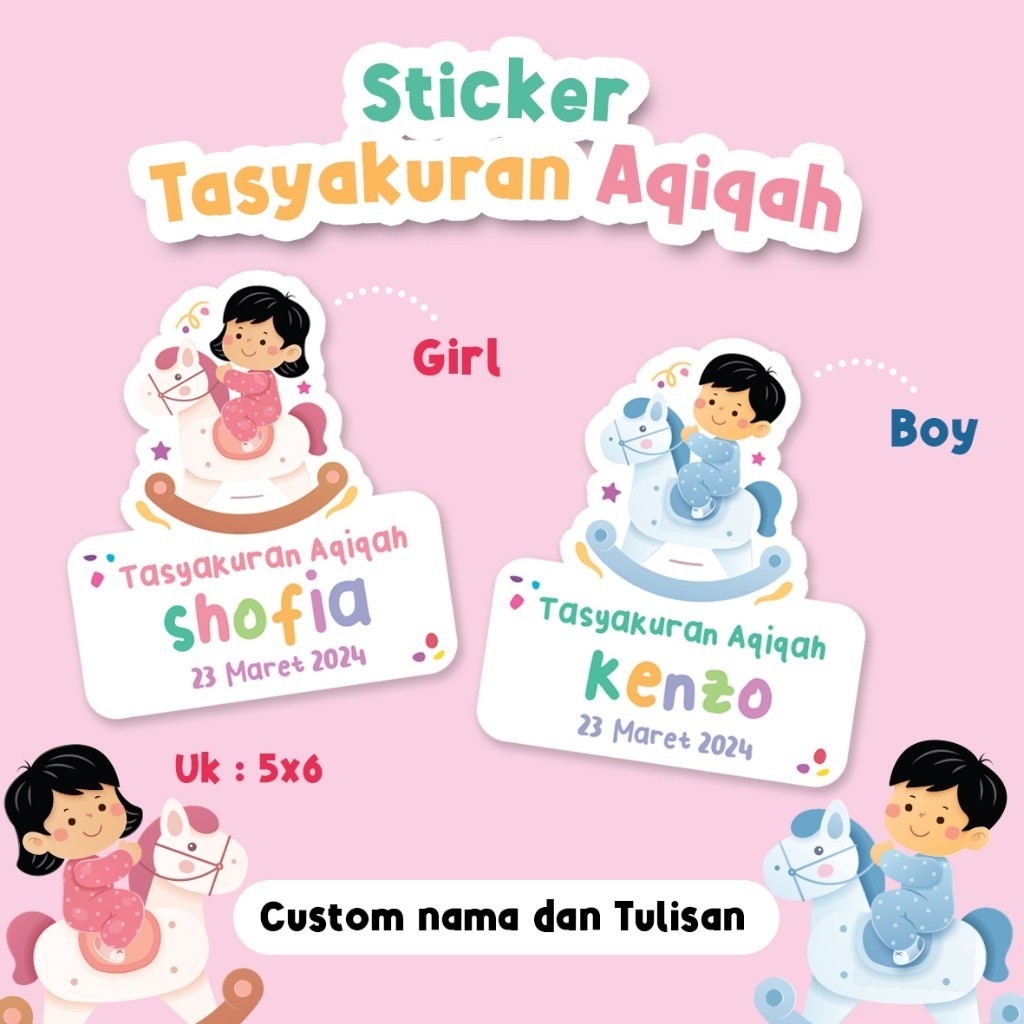 

Sticker Aqiqah Anak Sticker Bento Tasyakuran Aqiqah Anak souvenir