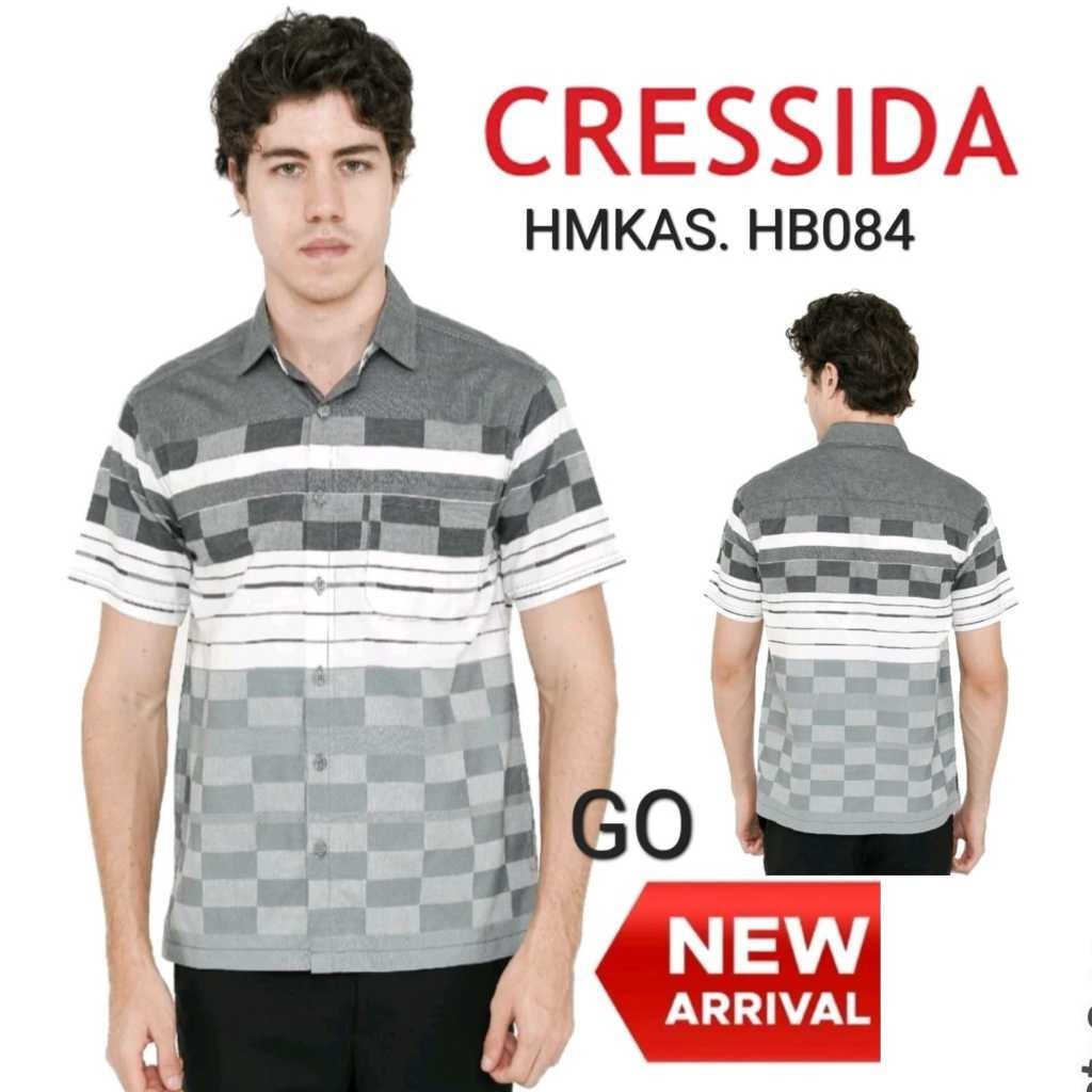 gof CRESSIDA KEMEJA PRIA REGULER Kemeja Casual Kemeja Lengan Pendek