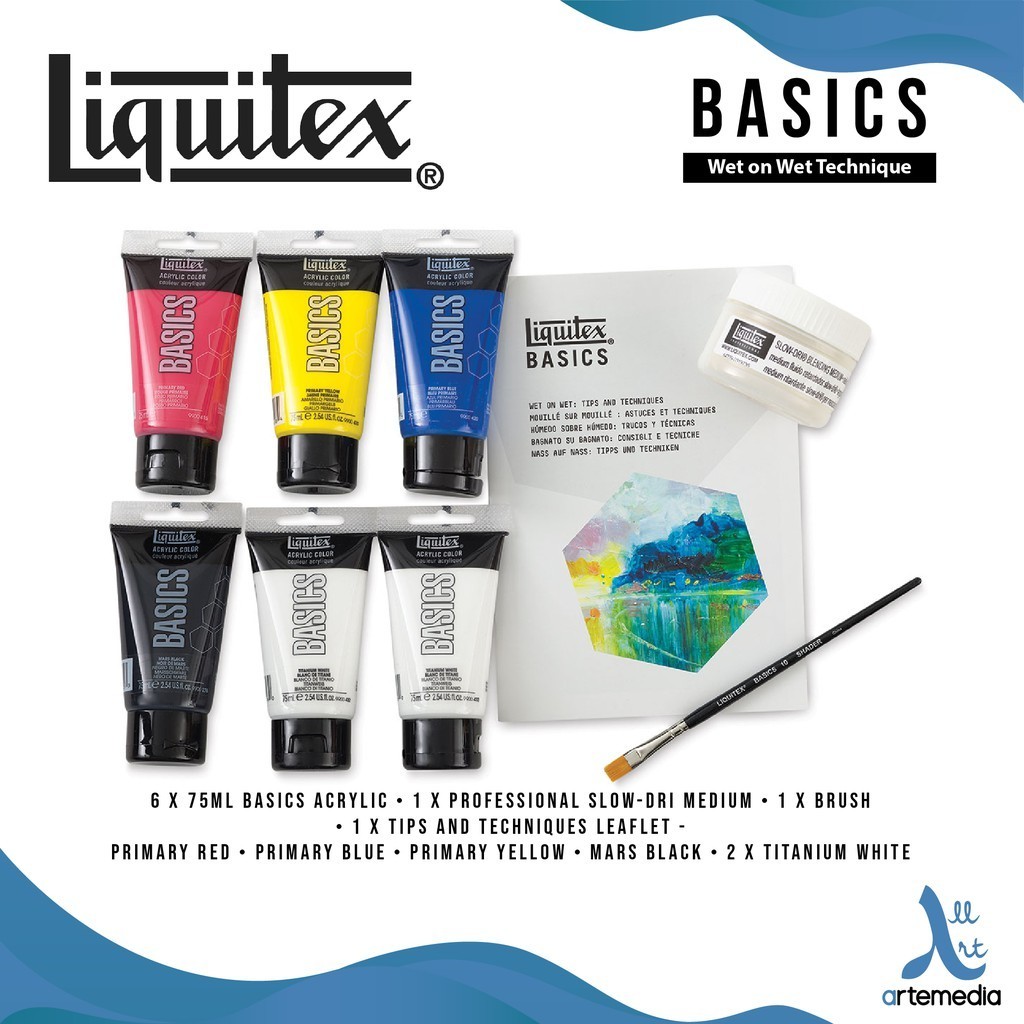 

Liquitex Basics Wet on Wet Technique Acrylic Color Set Cat Akrilik