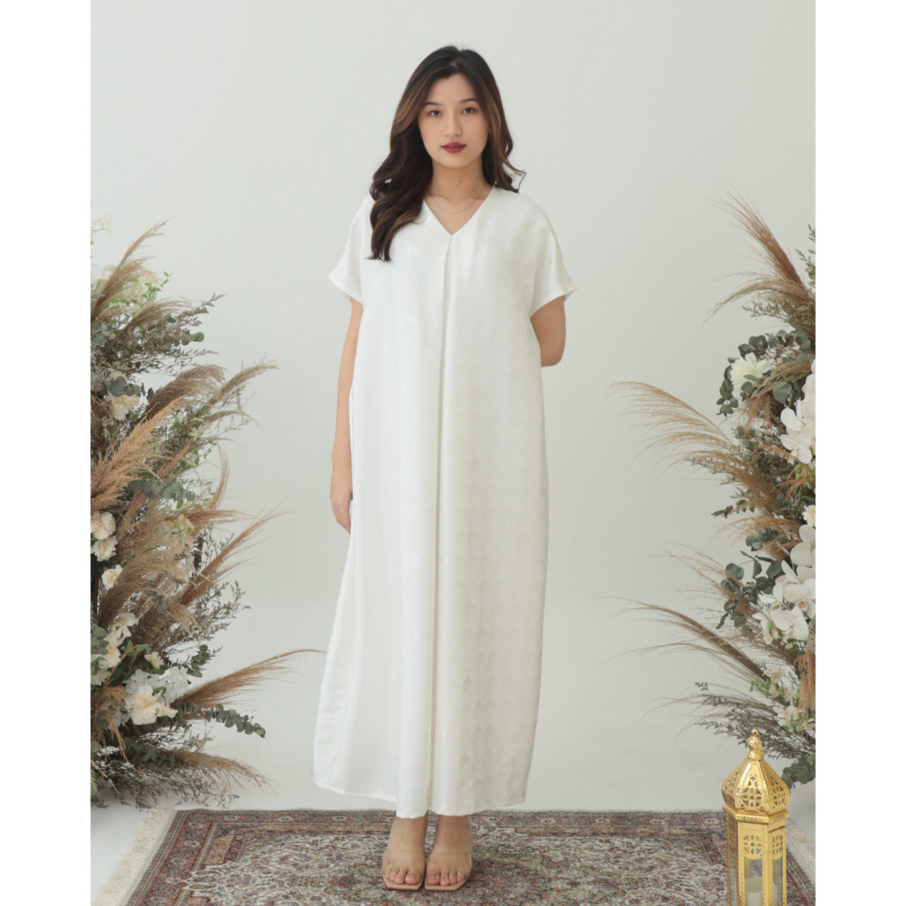 Pakaian wanita dress kaftan muslim viscose silk baju atasan terusan perempuan kondangan pesta modern