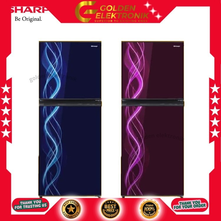 KULKAS SHARP SJ-197ND-VPVB SJ-197ND 197ND 197 ND 172 LITER 2 PINTU