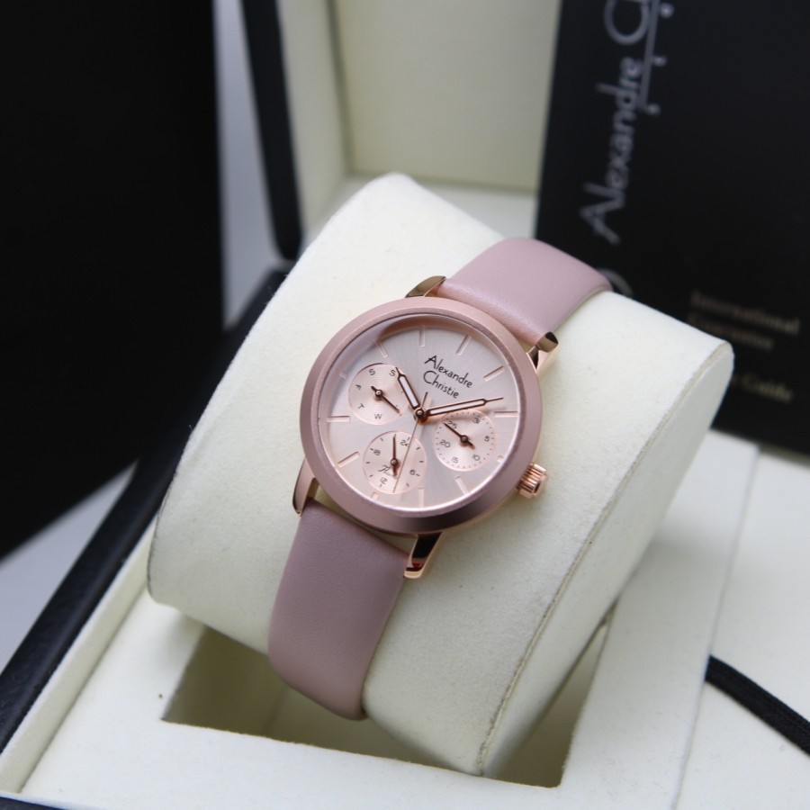 ORIGINAL Jam Tangan Wanita Alexandre Christie AC 2954 / AC2954 / 2954 Garansi Resmi 1 Tahun, Leather