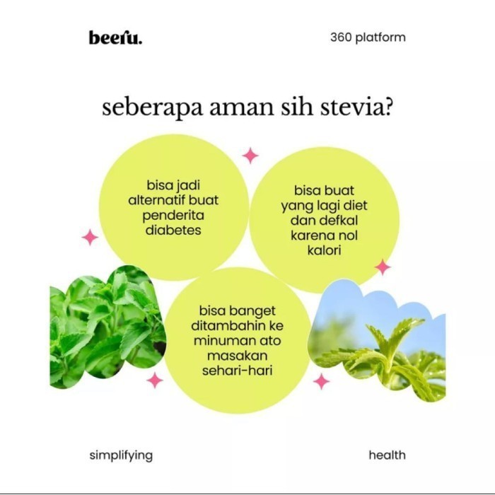 

Beeru sweetener 5ml - gula stevia cair dari daun stefia diet diabetes