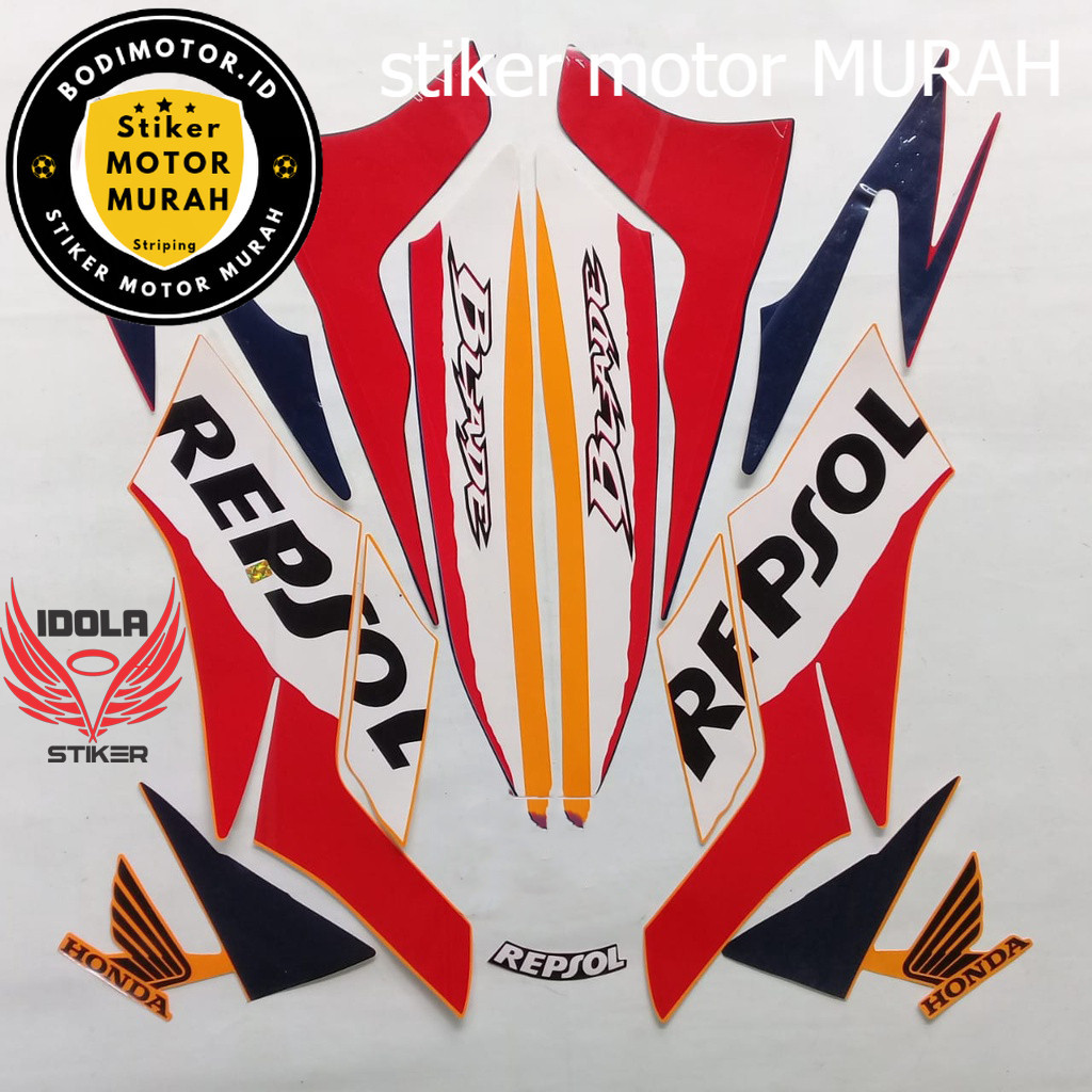 Stiker Striping Honda Blade Repsol 2009 - List Stiker Standar Blade Repsol 2009 - Striping Standar B