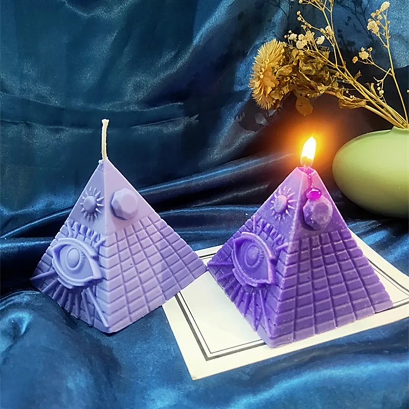 

Pyramid Silicone Candle Mold Aromatherapy Candle Making Kit 3D Plaster Resin Artifact Handmade Form Diy Soap Cake Baking Tools