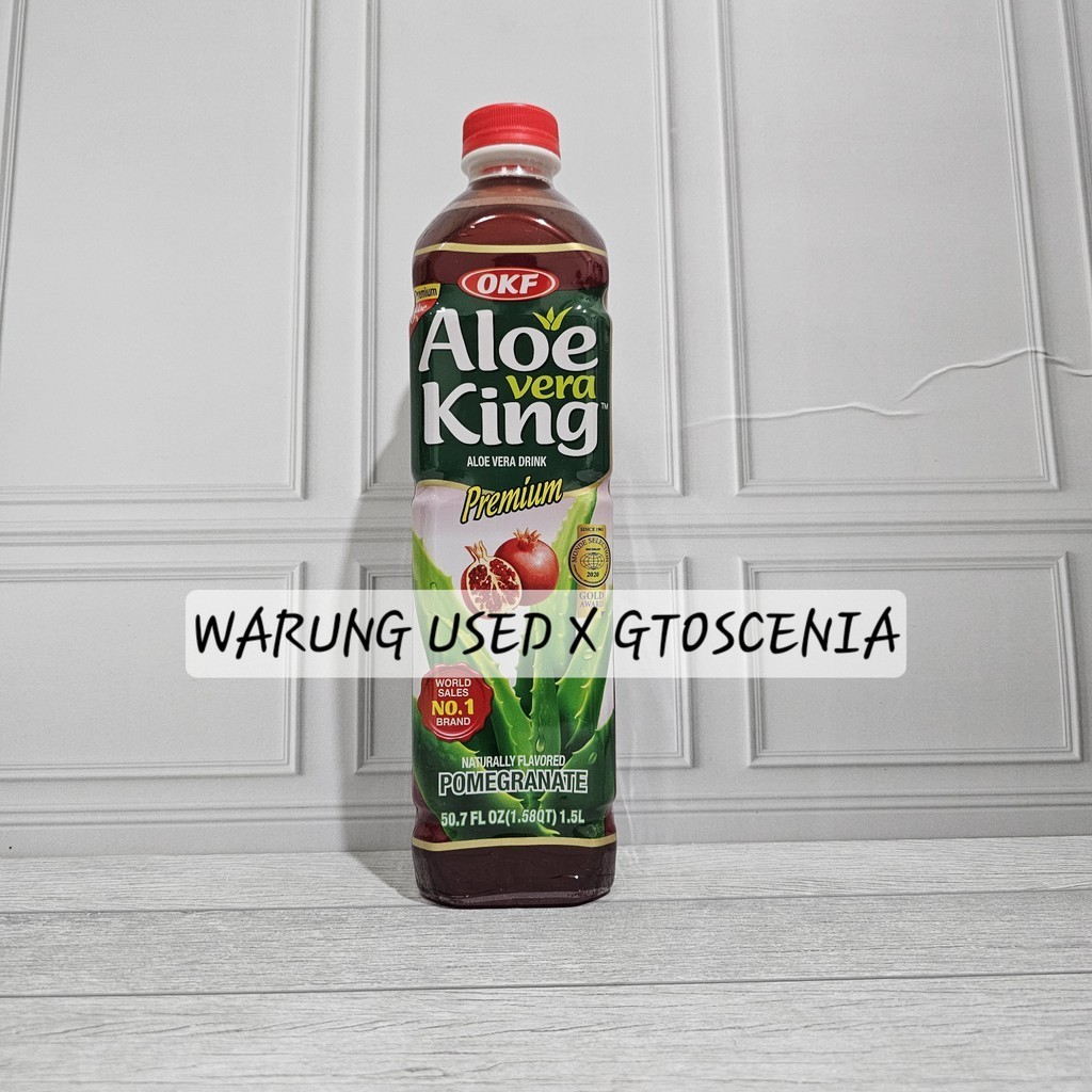 

OKF Aloe Vera King Drink 1500ml 1.5L Pomegranate minuman lidah buaya delima merah