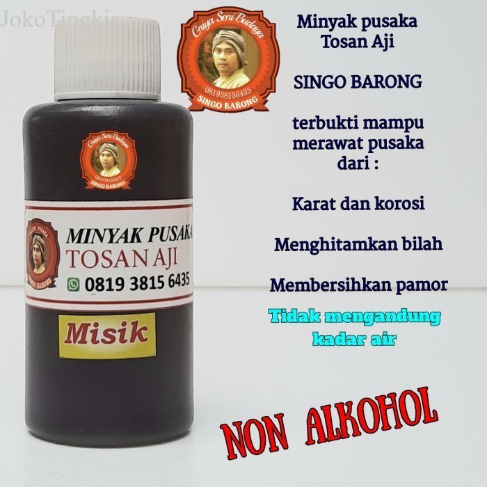 

Minyak Pusaka Keris dan Tombak aroma Misik Hitam 100 ml murah