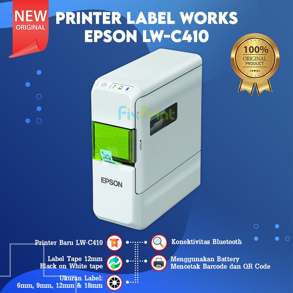 

Printer Label Works Labelworks Bluetooth - Epson LW-C410 / LWC410 New