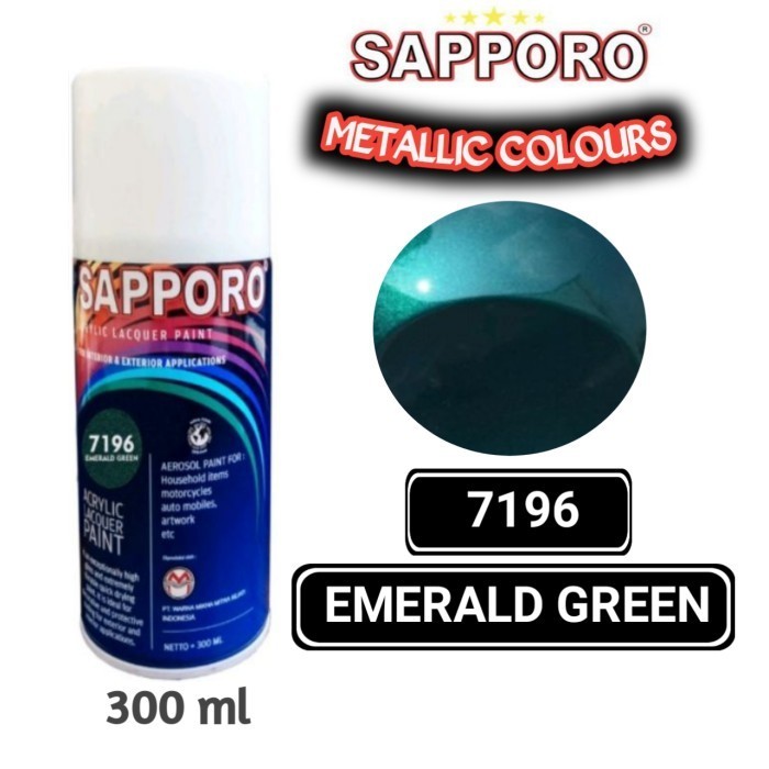 

SAPPORO 7196 EMERALD GREEN STANDAR 300ml Cat Semprot Pylok Pilok Pylox