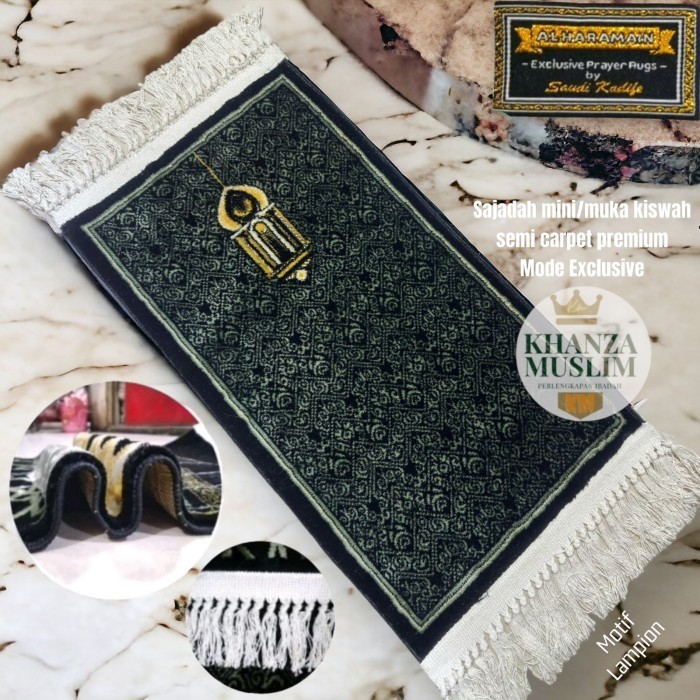 SAJADAH TURKI YAKAR MINI/MUKA TEBAL  - grosirRANDOM, hitam