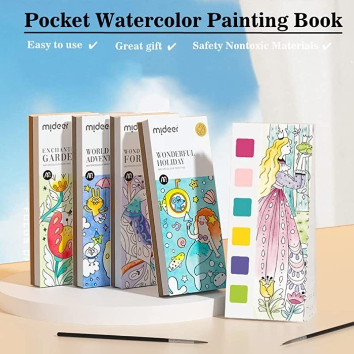 

Mideer Watercolor Painting Paint Brush Mewarnai Seni Lukis Cat Air - Dream