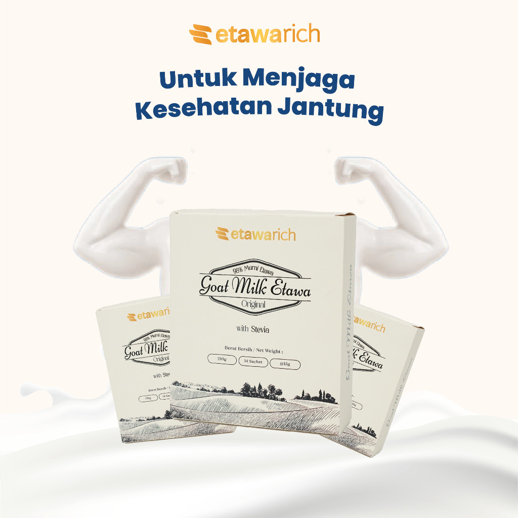 

Susu Etawarich 210 Gram - Susu Kambing Bubuk Murni 100% dapat mengatasi berbagai macam penyakit seperti Asam Urat, Nyeri Sendi, Radang, reumatik | Meningkatkan kesehatan Tubuh dan kesehatan jantung | Mencegah Osteoporosis | Atasi Masalah Pernafasan