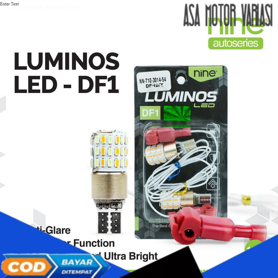 LAMPU LED T10 SENJA DAN SEIN MOTOR LUMINOS T10-3014-54 TITIK MATA sen senja luminos