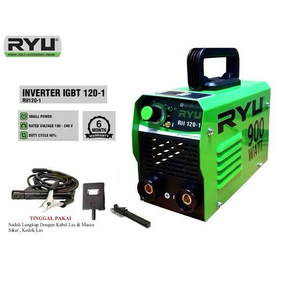 RYU MESIN TRAVO LAS LISTRIK 900 WATT IGBT 120-1 MESIN LAS LISTRIK SET