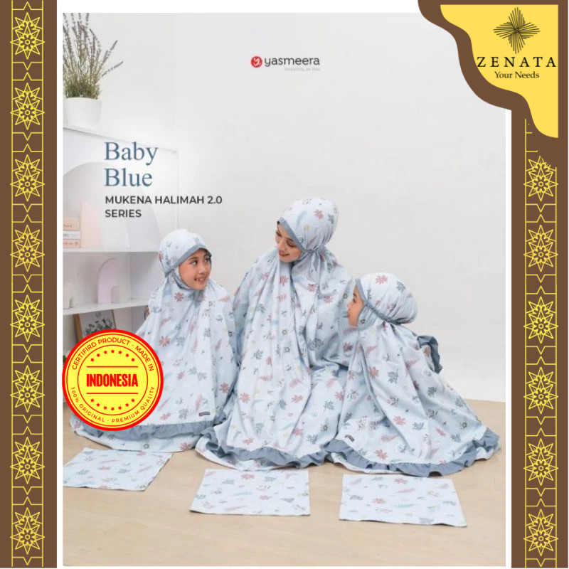 Mukena Halimah 2.0 Mukena Couple Ibu Dewasa dan Anak Perempuan Original by Yasmeera