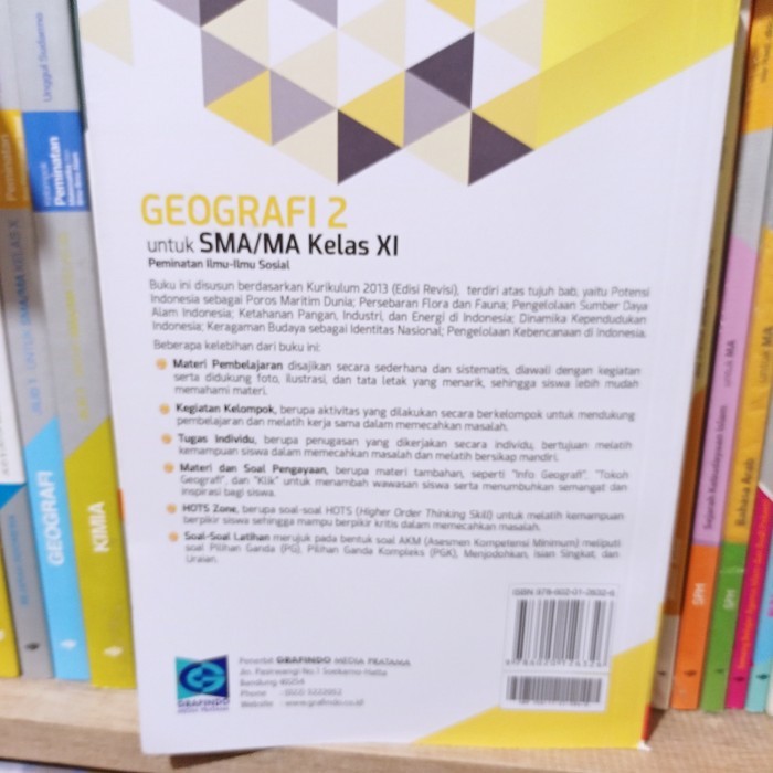 

NEW PRODUK Buku Geografi Kelas XI Revisi Grafindo