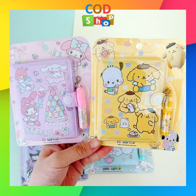 

COD - S6146 Mini Klip Note Book and Pen / Buku Diary Kancing / Cute Mini Note Book 2 in 1 / Set Memo Diary Motif