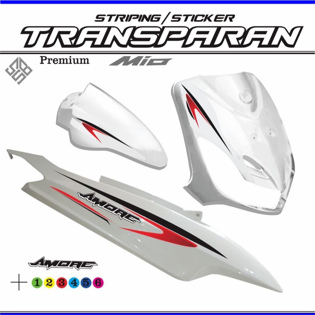 TRANSPARAN STRIPINGTRANSFARAN / STIKER MIO SMILE OLD TRANSPARAN / VARIASI MIO SMILE SPORTI
