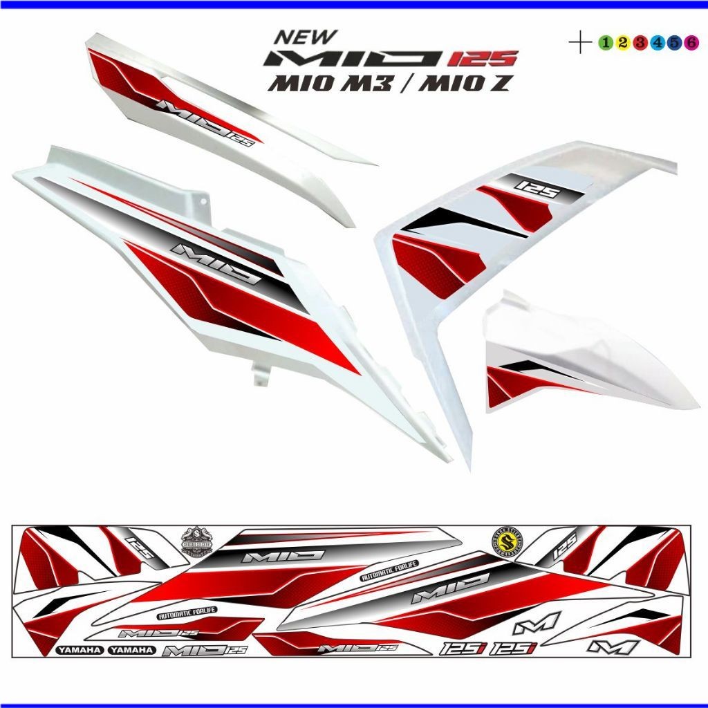 STIKER VARIASI STIKER MOTOR M3 STRIPING VARIASI STIKER MOTOR MIO M3 MIO Z 125i VARIASI STICKER LIST