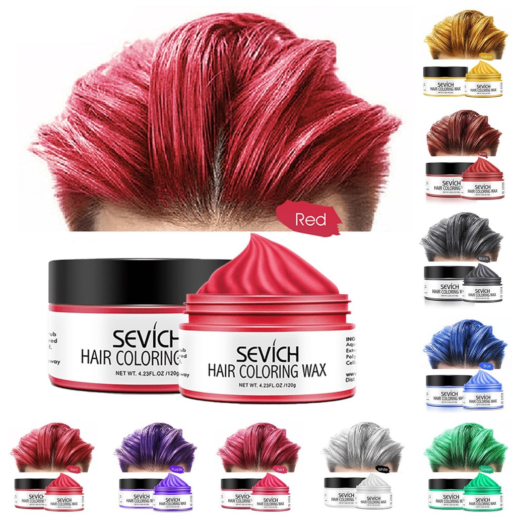 

120g/4.23FL.Oz Color Hair Wax Hair Style Dyemud Instantly Natural Hair Color Natural Ingredients Washable Temporary for Party