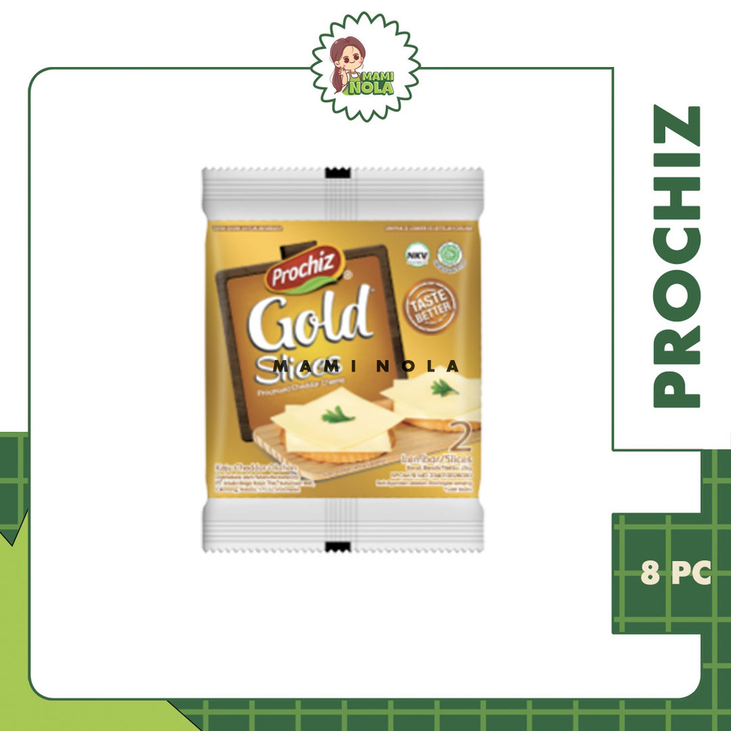 

Prochiz Gold Slice Keju Cheddar 1 Renteng isi 8 pc x 2 Slice