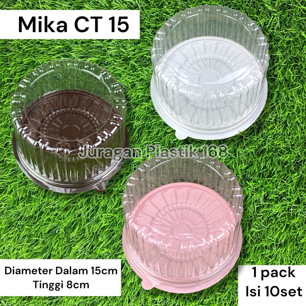 {PENGIRIMAN 24 JAM} Mika Tumpeng Mini CT 15 Warna Coklat Pink Putih - Tray CT15 Bolu Bulat 15cm -