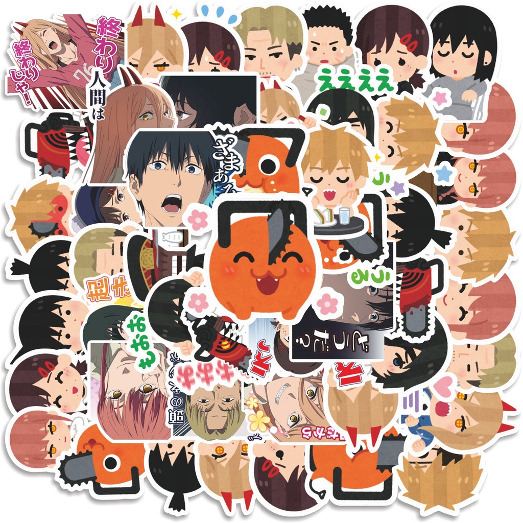 

COD 50 Pcs Stiker Anime Chainsaw Man V2 Lucu Anti Air Untuk Dekorasi Notebook Sepeda Skateboard Handphone
