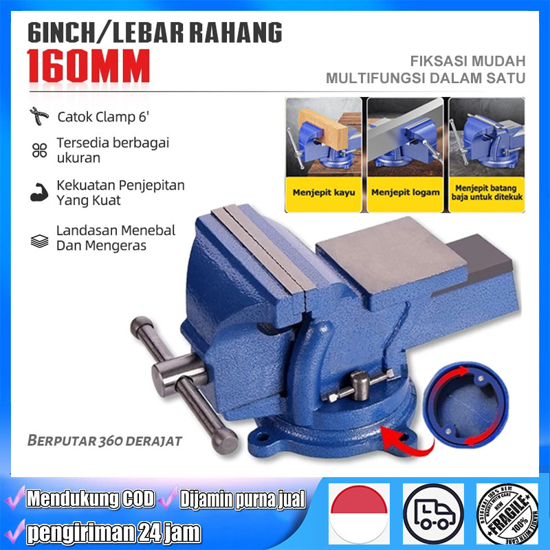 Catok Clamp catok paron Ragum Klem Catok Meja Bench Vise Ragum Tanggem Alat Jepit Serbaguna Catok Pa