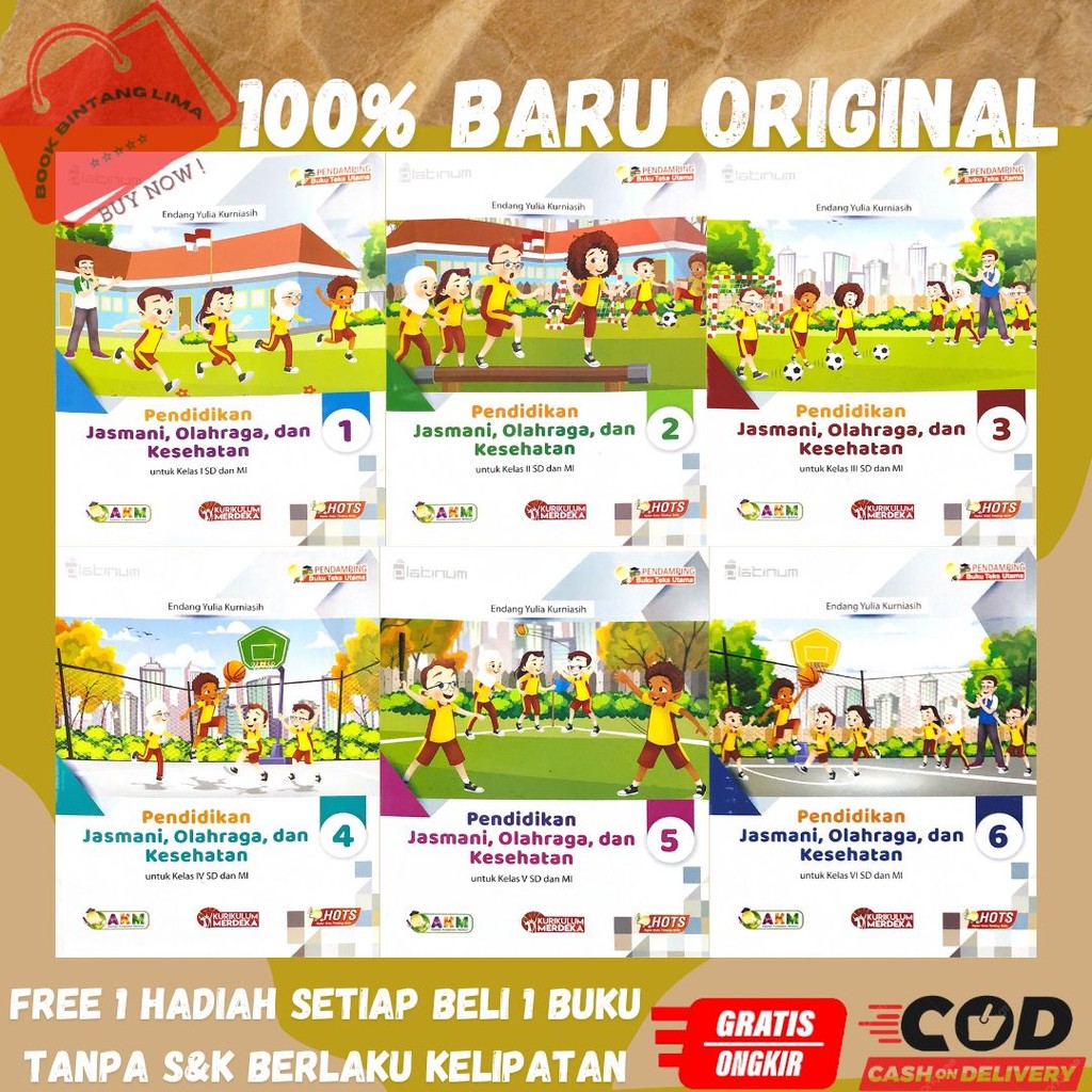 Buku Platinum PJOK Kurikulum Merdeka Revisi Kelas 1 2 3 4 5 6 SD/MI Penerbit Tiga Serangkai