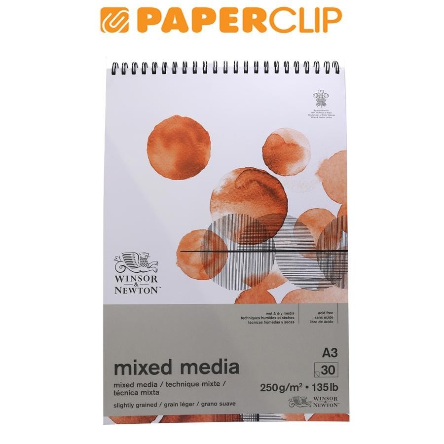 

PAPAER PAD WINSOR & NEWTON MIXED MEDIA WIRE BOUND A3 6694003