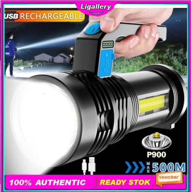 Senter X5 LED Super Terang Rechargeable Plus cob Senter Led Jarak Jauh Camping Senter Kerja Senter R