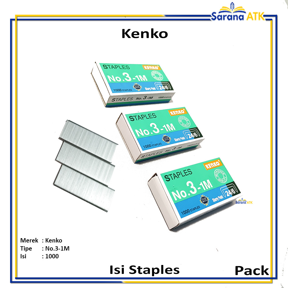 

Kenko - Refill Stapler Besar Ukuran No.3 -1M - Pack