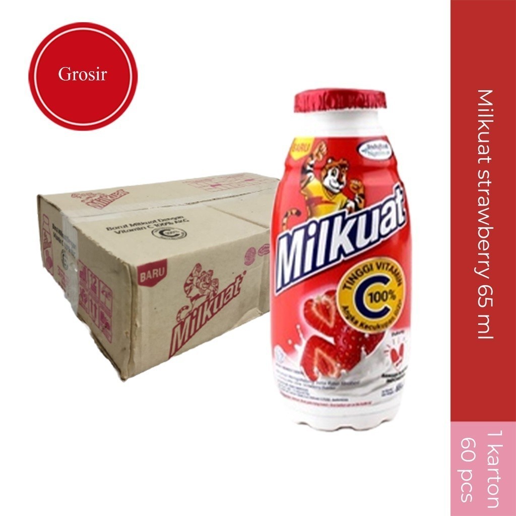 

Milkuat Strawberry Botol 65 ml 1 karton 60 pcs
