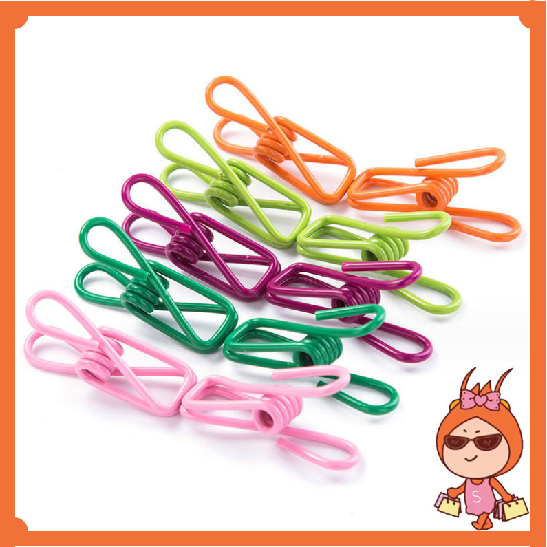 

Reseller Welcome - H6148 Steel Clothespin Variety / Stainless Clip Jemuran / Klip Multifungsi Isi 10 PCS / Jepitan Warna-Warni Stainless Steel